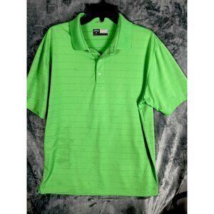 Callaway Opti-DriCooling Vibrant Green Golf Polo Shirt Men Large